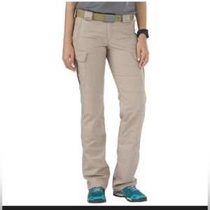 5.11 Tactical Women’s Khaki Workwear Quality Durable Cargo Pants Size 8